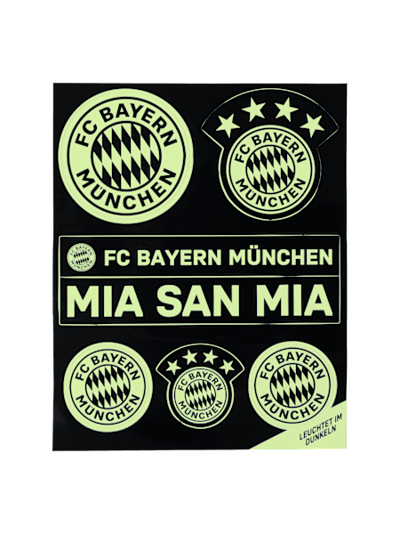 3d Aufkleber Logo Schwarz Weiss Offizieller Fc Bayern Fanshop