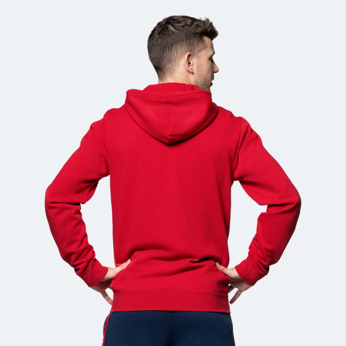 adidas Lifestyle 3 Streifen Zip Hoodie | Offizieller FC FC Bayern München Lifestyle 3 Streifen Zip Hoodie rot