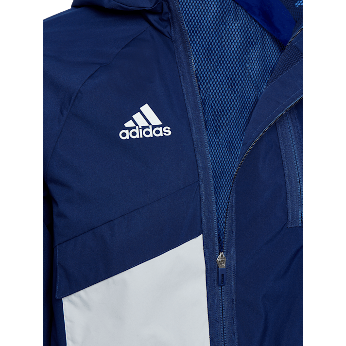blue adidas rain jacket