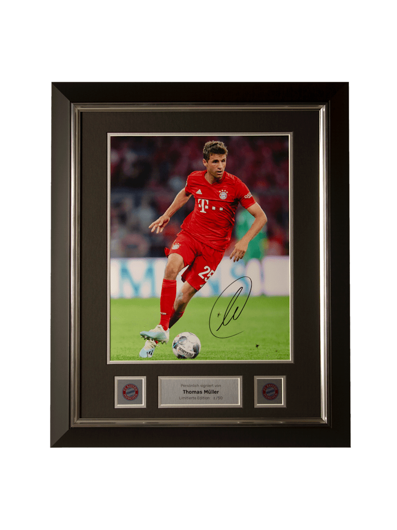 Thomas Müller UH Bayern München 2019/20 original signiert Autogramm AK 2811 