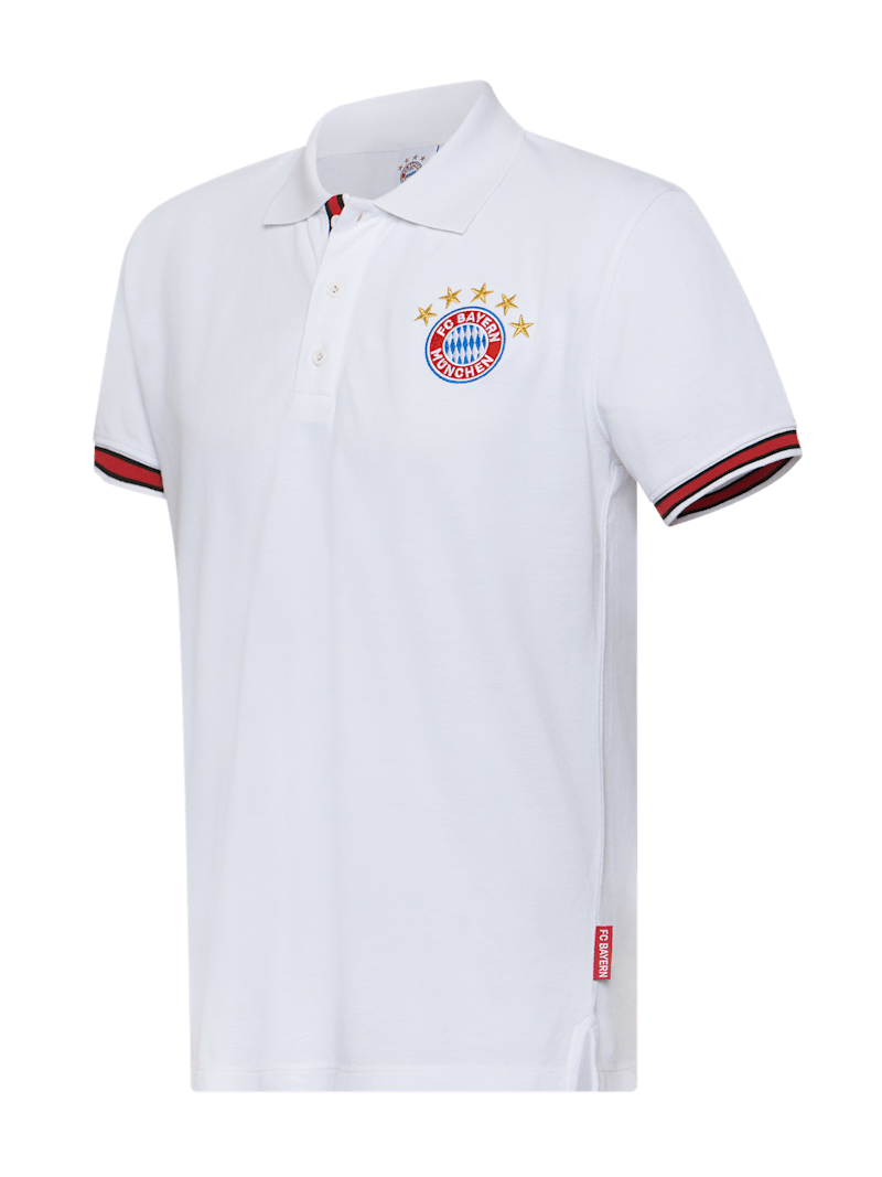 Men Polo shirt with logo white | Official FC Bayern Munich Store