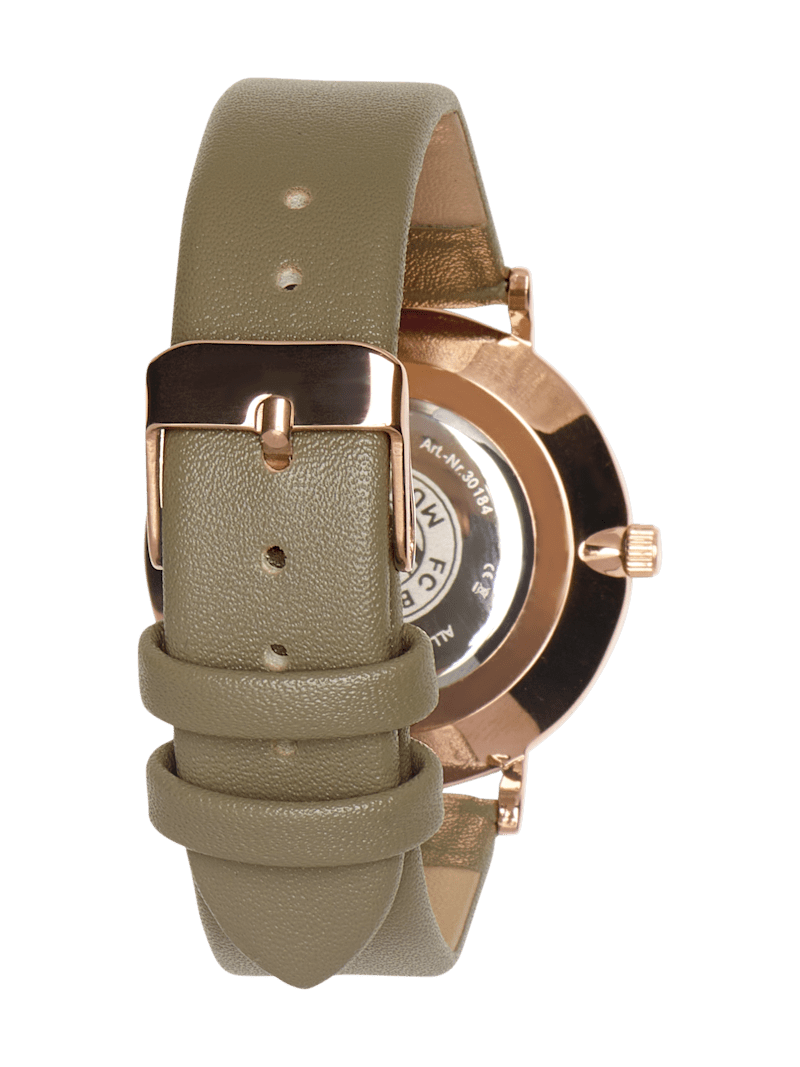 Leather belt deals of watch