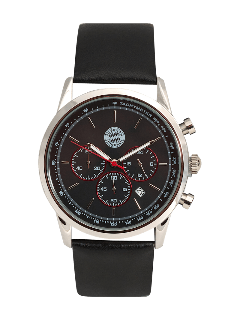 Leather band 2025 chronograph watch