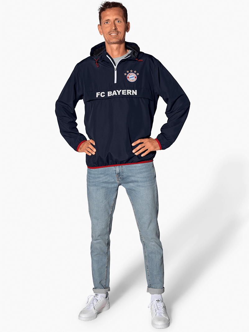 Men Windbreaker with logo navy | Official FC Bayern Munich Store