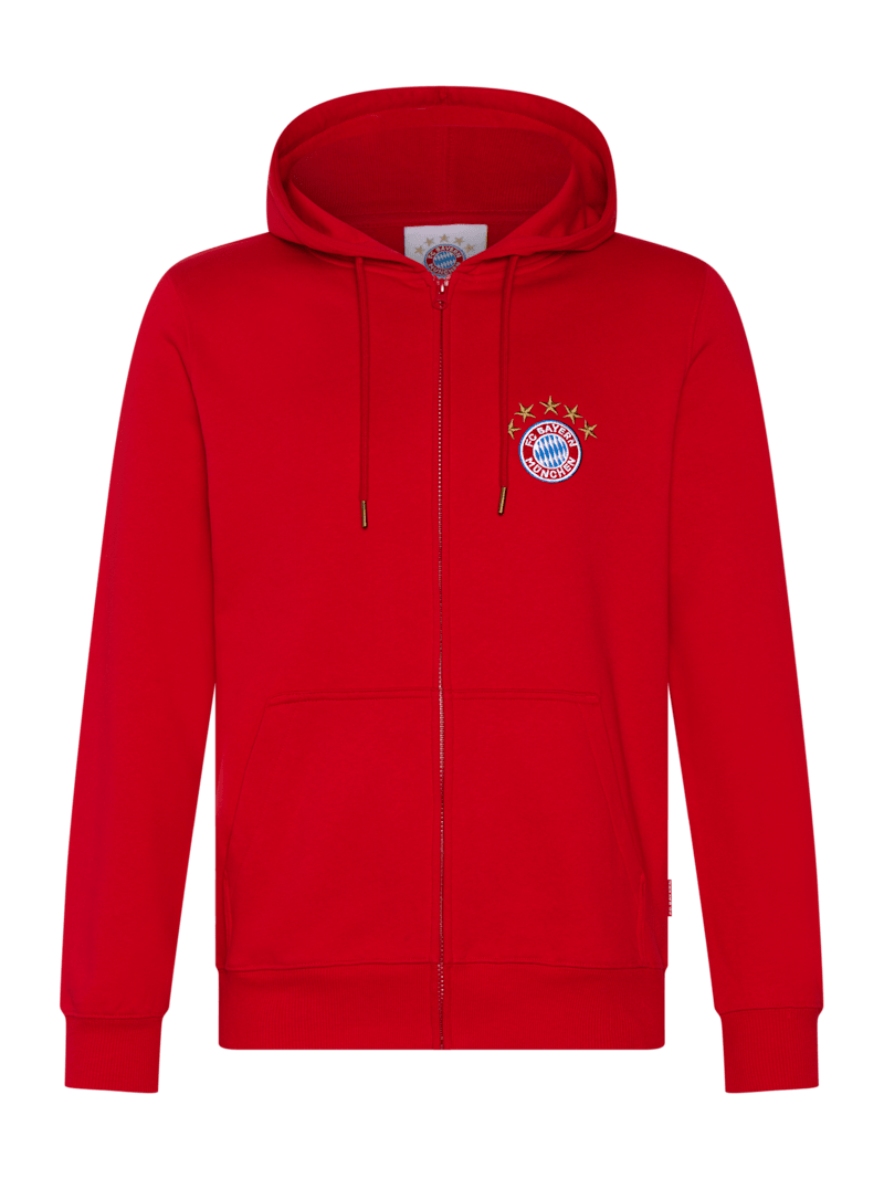 Herren Zip Hoodie Logo rot Offizieller FC Bayern Store