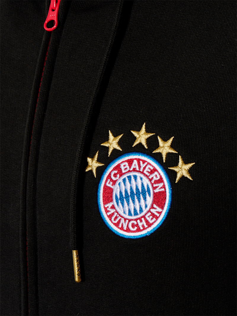 Men Zip hoodie with logo black | Official FC Bayern Munich Store