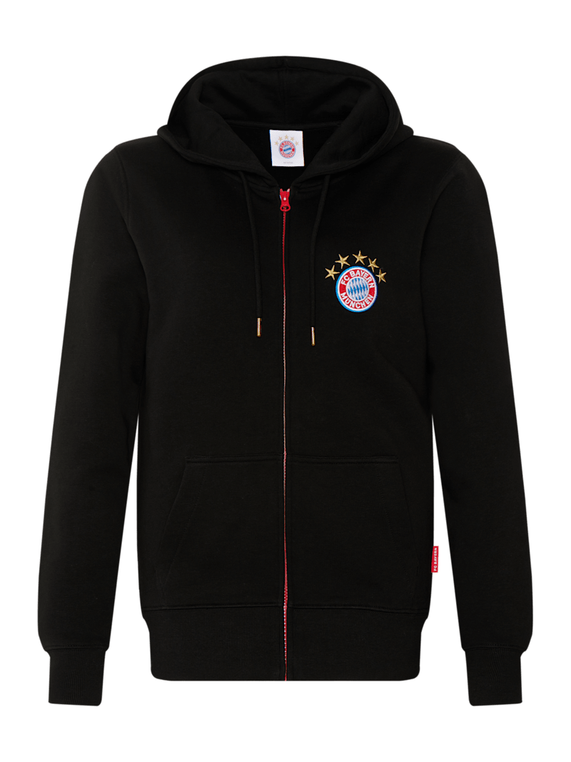 Women Zip hoodie with logo black | Official FC Bayern Munich