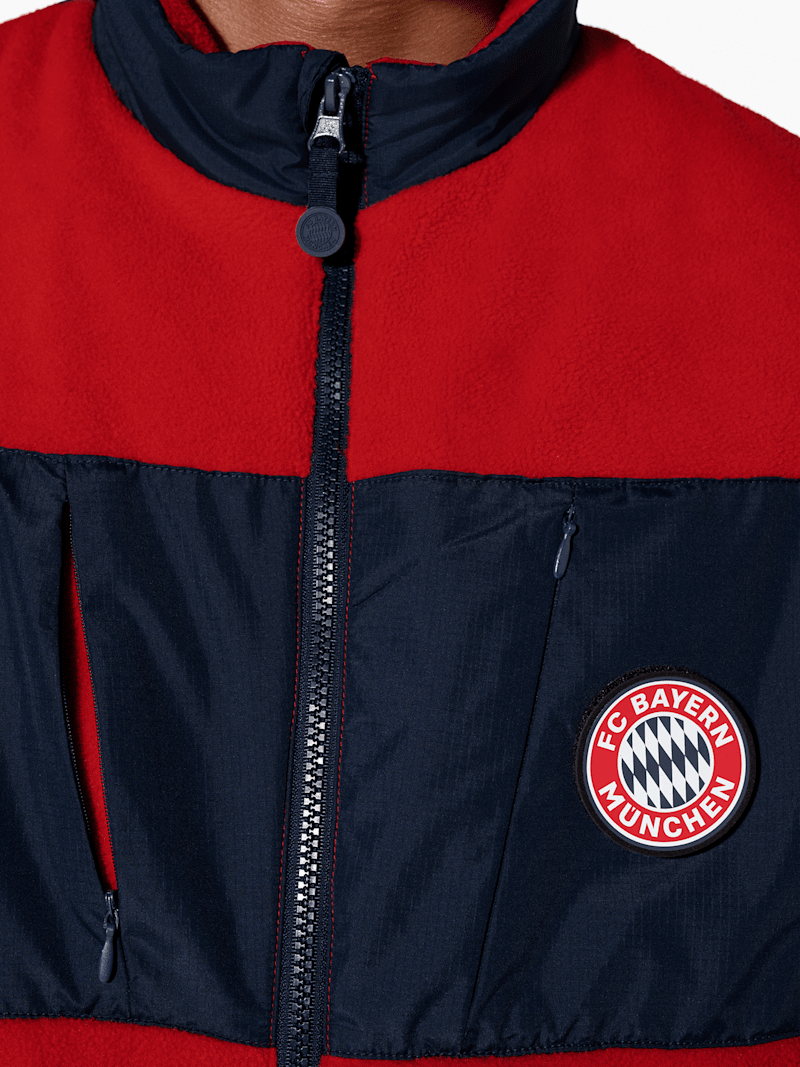 Men Fleece Jacket red | Official FC Bayern Munich Store