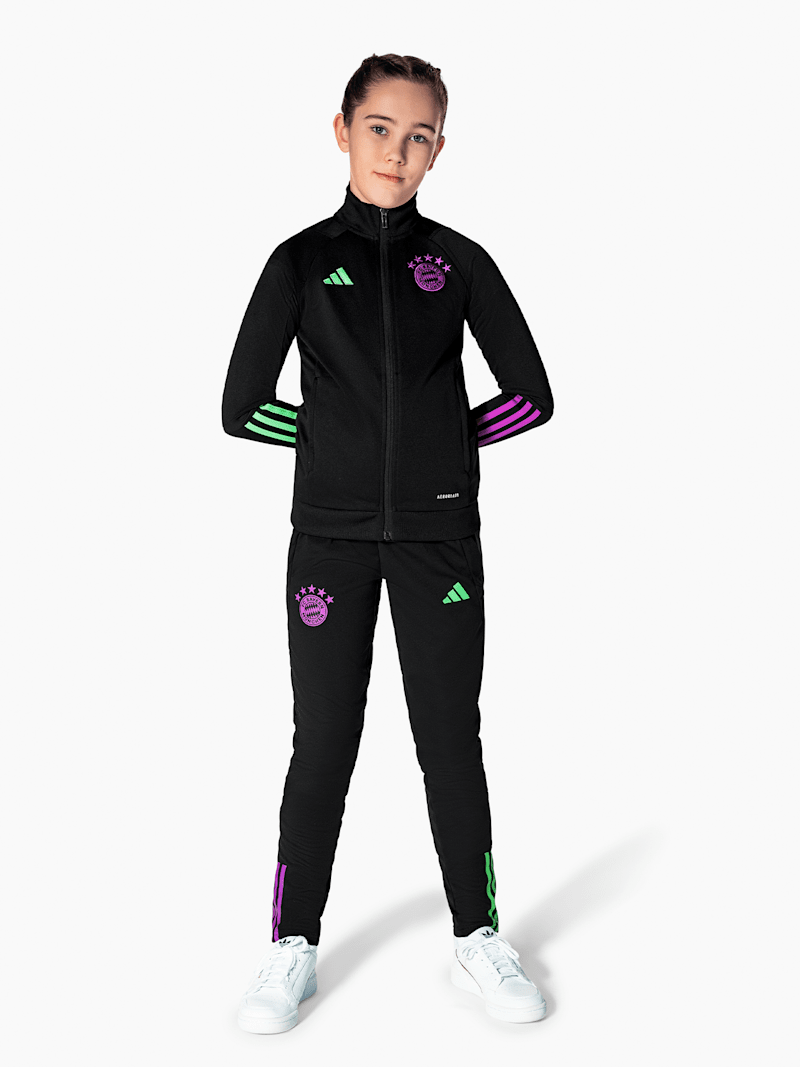 Kinder Trainingsanzug Teamline schwarz Offizieller FC Bayern Store