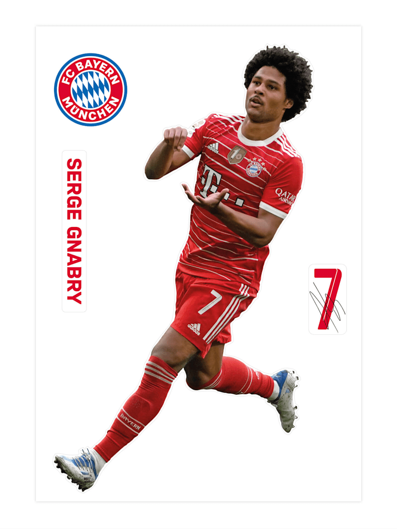 Kinder Wandtattoo Gnabry rot | Offizieller FC Bayern Store