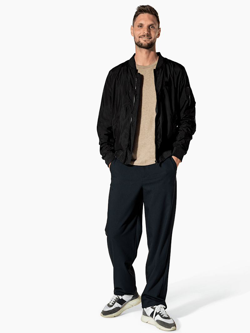 Mens long outlet bomber jacket