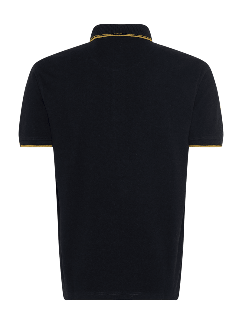 Black and gold polo shirt store