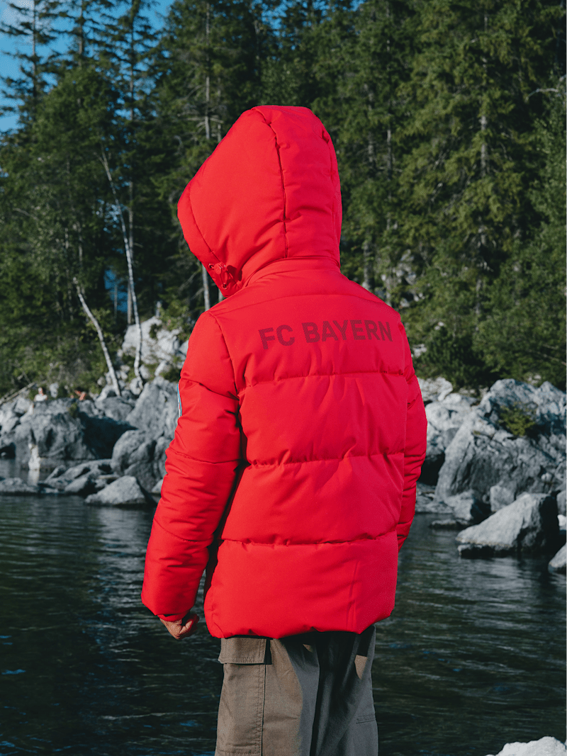 Parka Fc Bayern Kinderjacke Kinder Stadionjacke Allianz Arena Rot