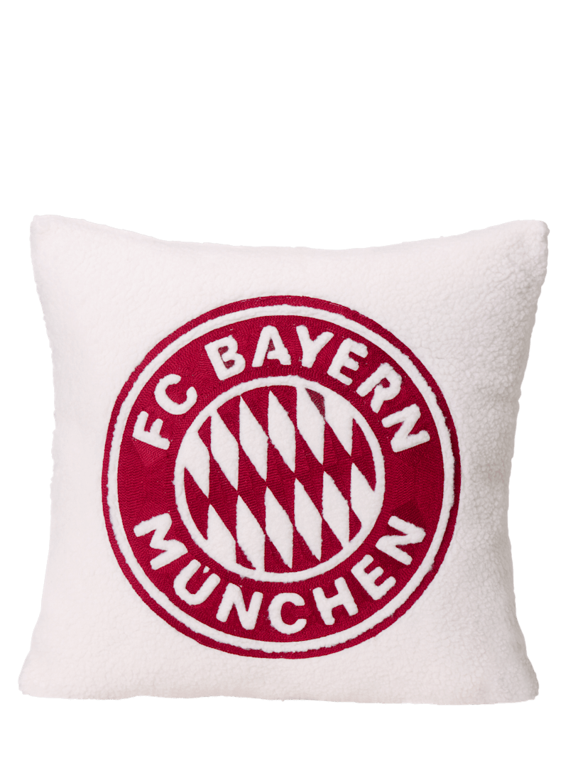 Fc Bayern Dekokissen Sherpa 40x40 Cm - Off White