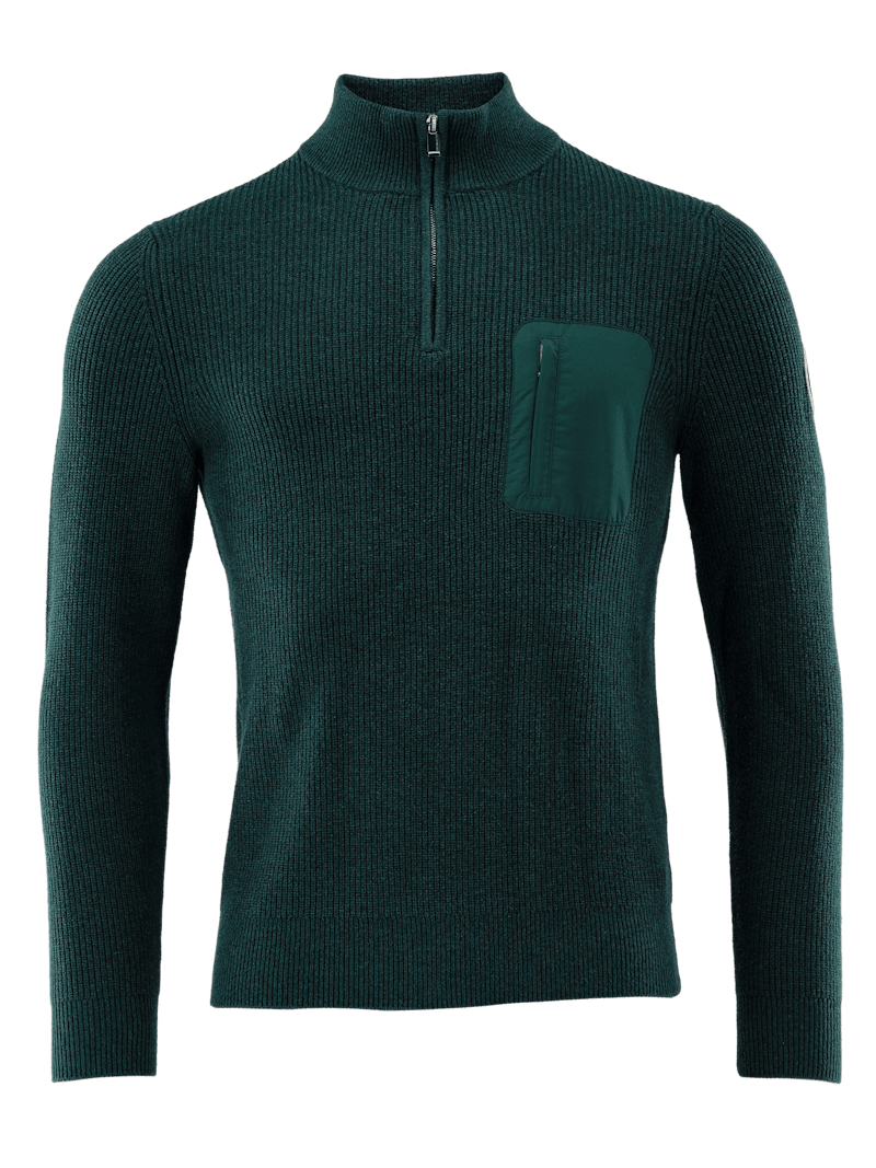 Men Knit Half-ZIP Home green | Official FC Bayern Munich Store