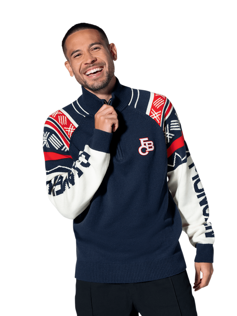 Men Half-Zip Winter Season navy | Official FC Bayern Munich
