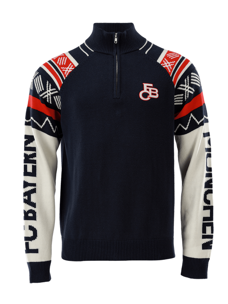 Men Half-Zip Winter Season navy | Official FC Bayern Munich