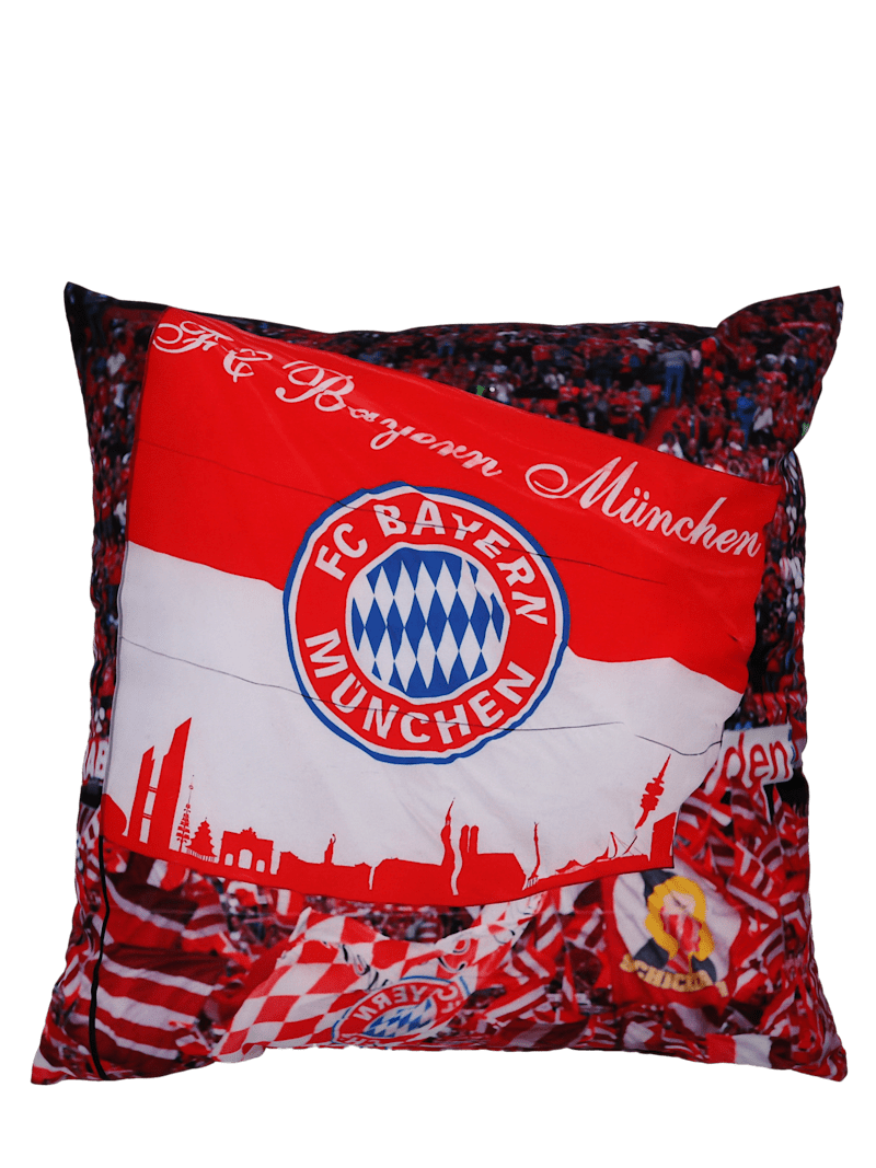 Fc Bayern Kissen Fankurve 40x40 Cm - Rot/Weiß