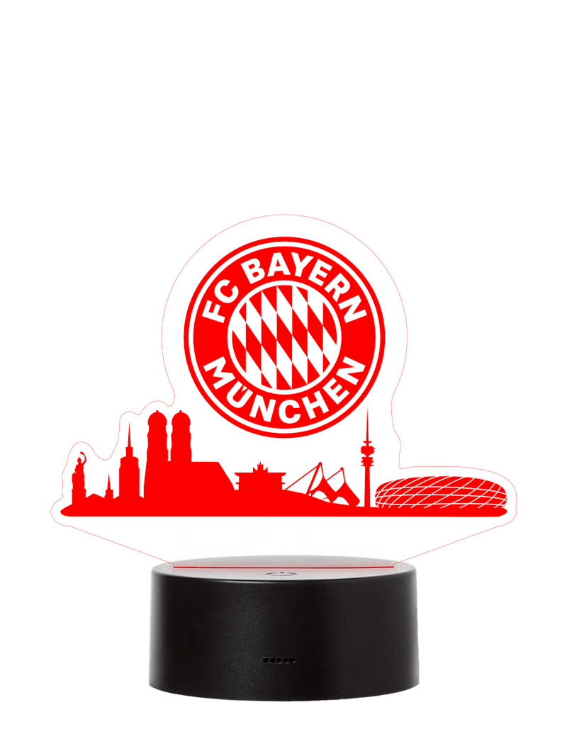 Fc Bayern Led Skyline - Rot