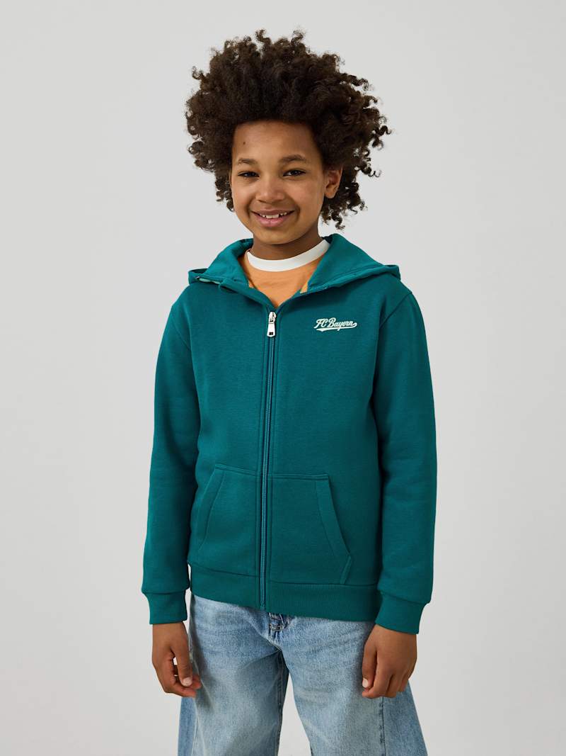 Fc Bayern Zip-Hoodie Spring - Grün - Kinder