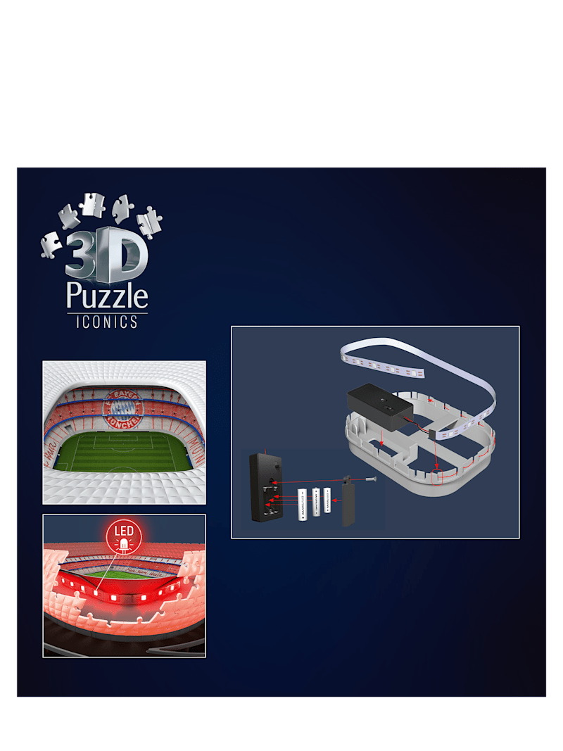 3D Arena Puzzle with Light | Official FC Bayern Munich Store