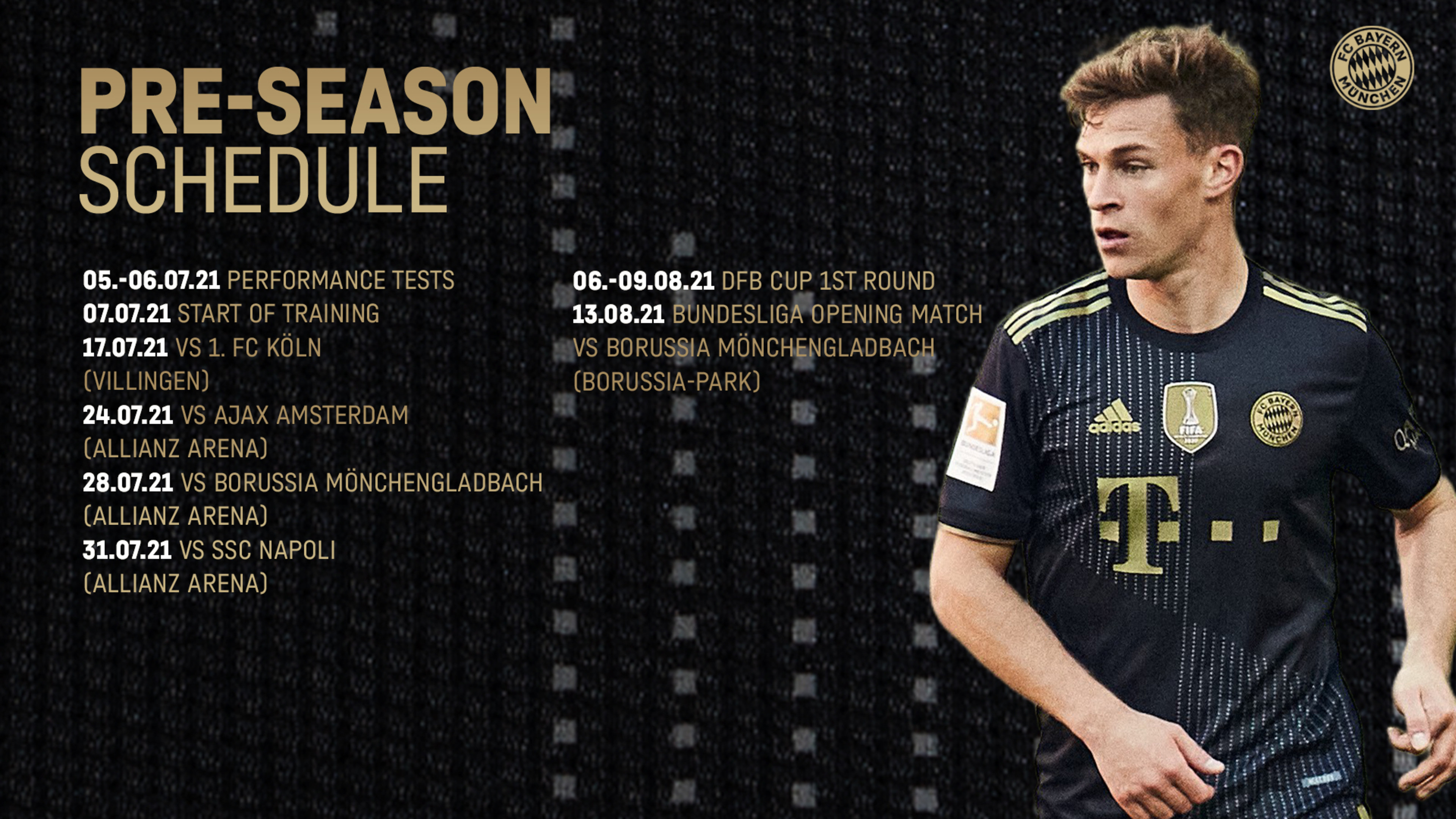 Fc Bayern S Summer Schedule Four Friendlies Prior To New Season