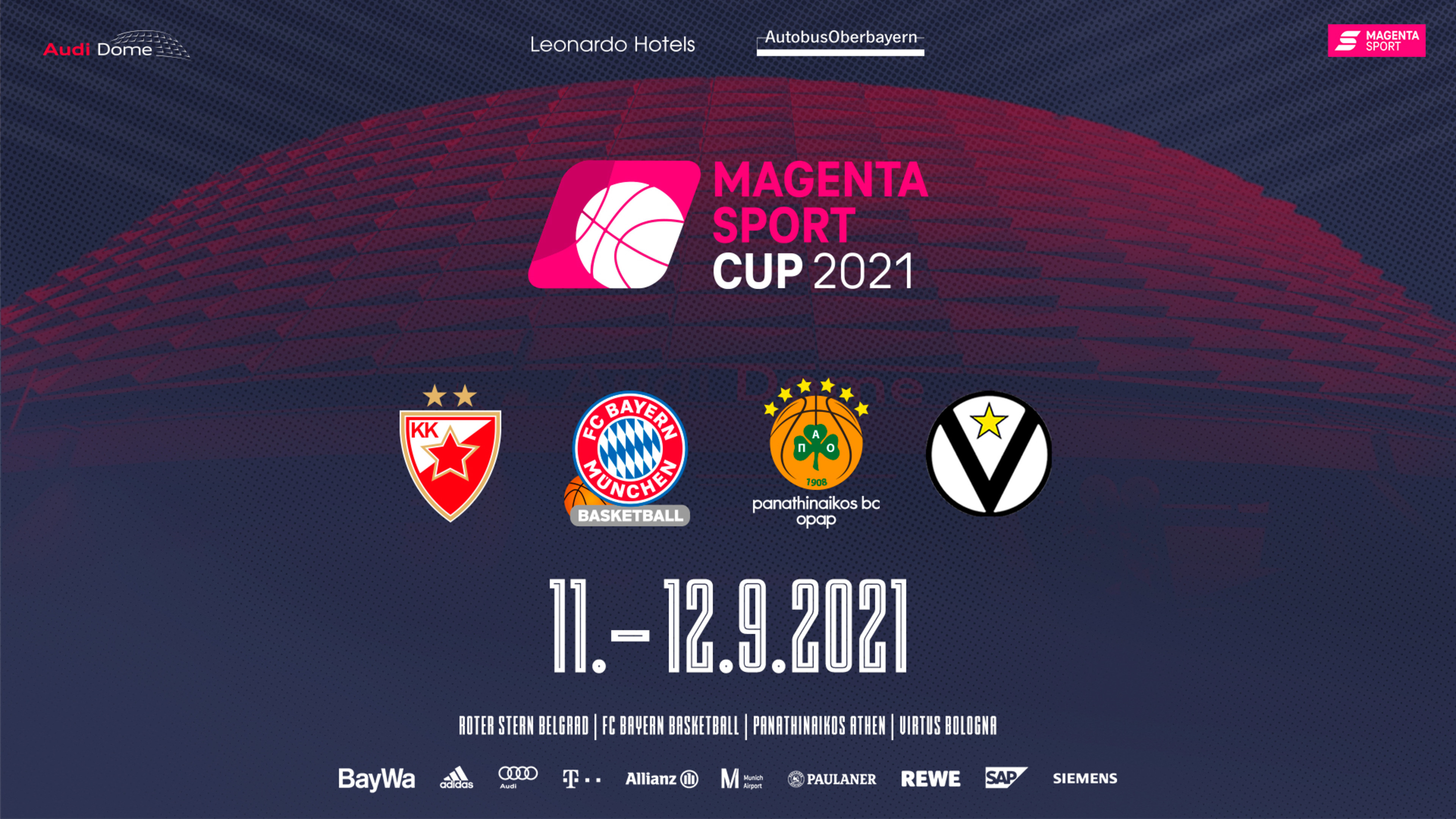 Das Highlight Der Preseason Die Premiere Des Magentasport Cup Im Audi Dome Mit Virtus Panathinaikos Und Roter Stern