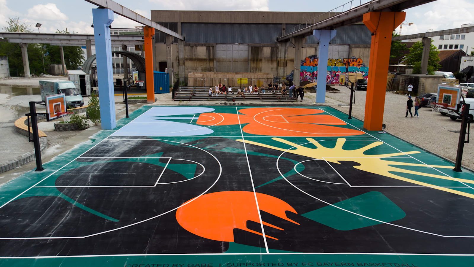 Neuer Streetball-Hotspot in München: Am Freitag eröffnet der frei  zugängliche „Bayern Basketball Park“ am „Sugar Mountain“