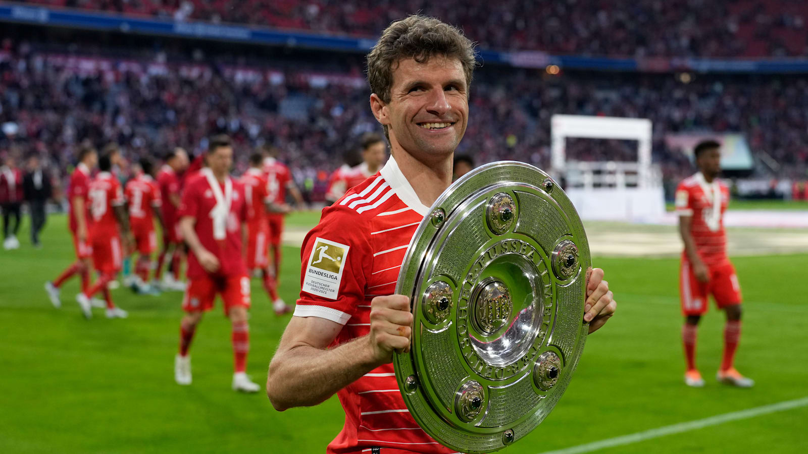 Bayern’s record Bundesliga champions Thomas Müller with 12 titles