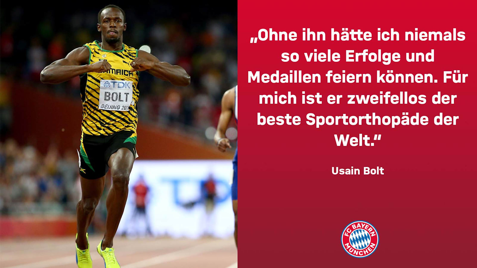 Bolt, Bono und Klitschko bedanken sich bei Dr. Müller-Wohlfahrt