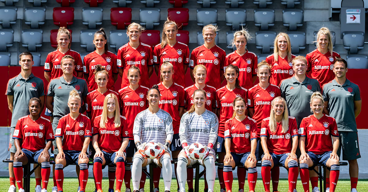 Die neue Mannschaft der FC Bayern Frauen