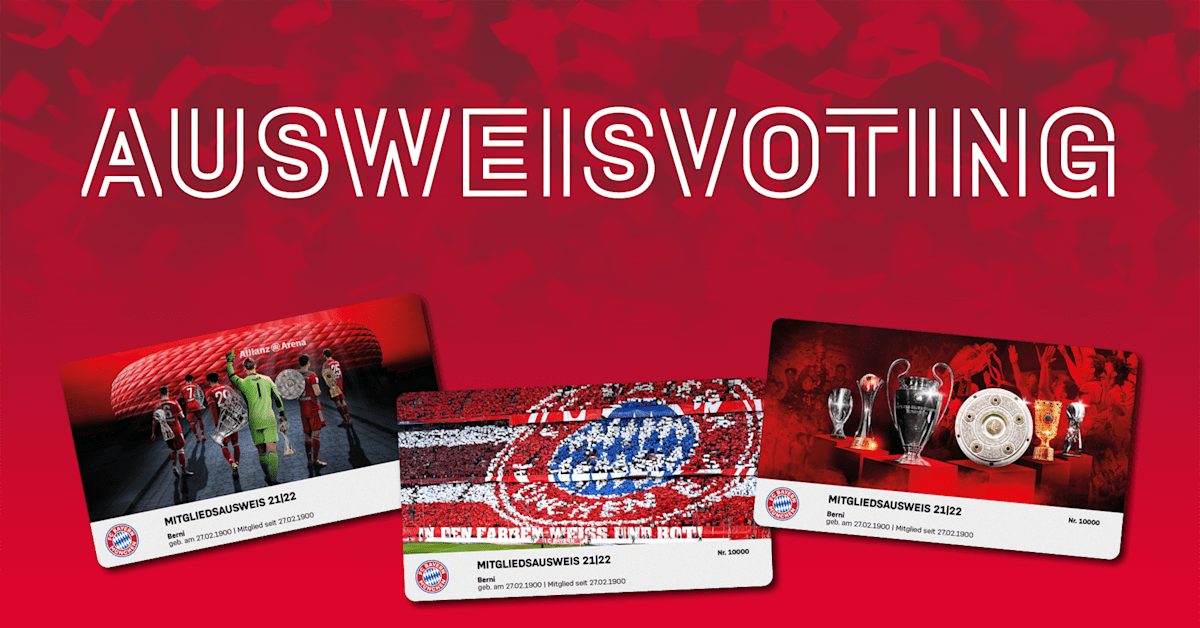 Abstimmung gestartet FC BayernMitglieder wählen Mitgliedsausweis 2020/21