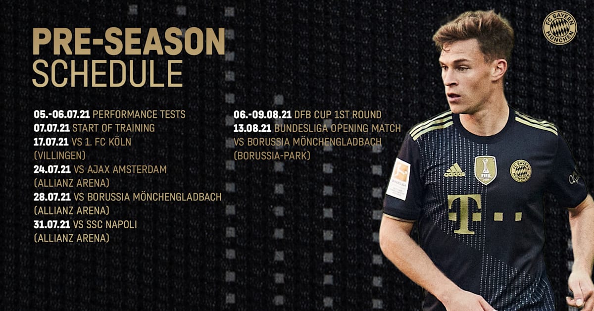 FC Bayern’s summer schedule Four friendlies prior to new season