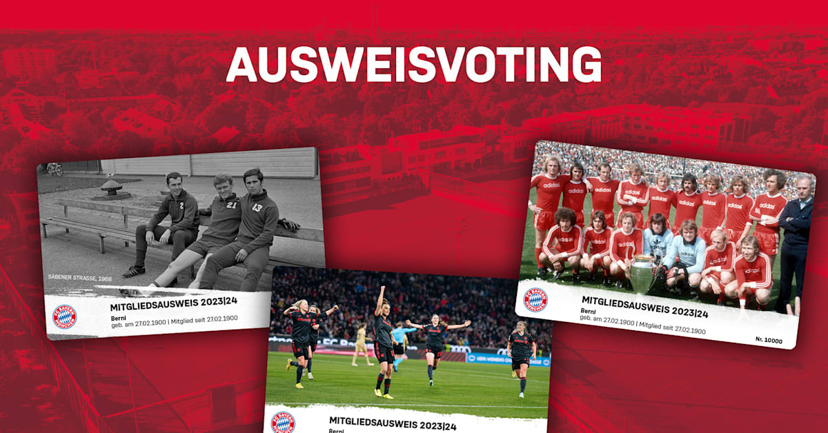 Abstimmung gestartet FC BayernMitglieder wählen Mitgliedsausweis 2023/34