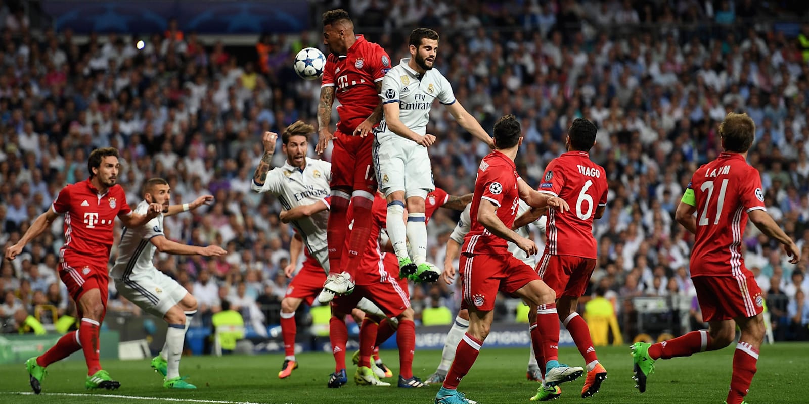 Real Madrid vs Bayern - Champions League 16/17. Fuente: FC Bayern