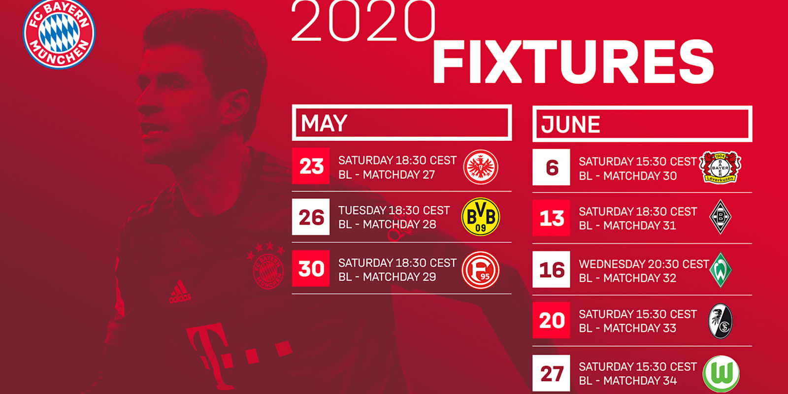 Bundesliga schedule finalised