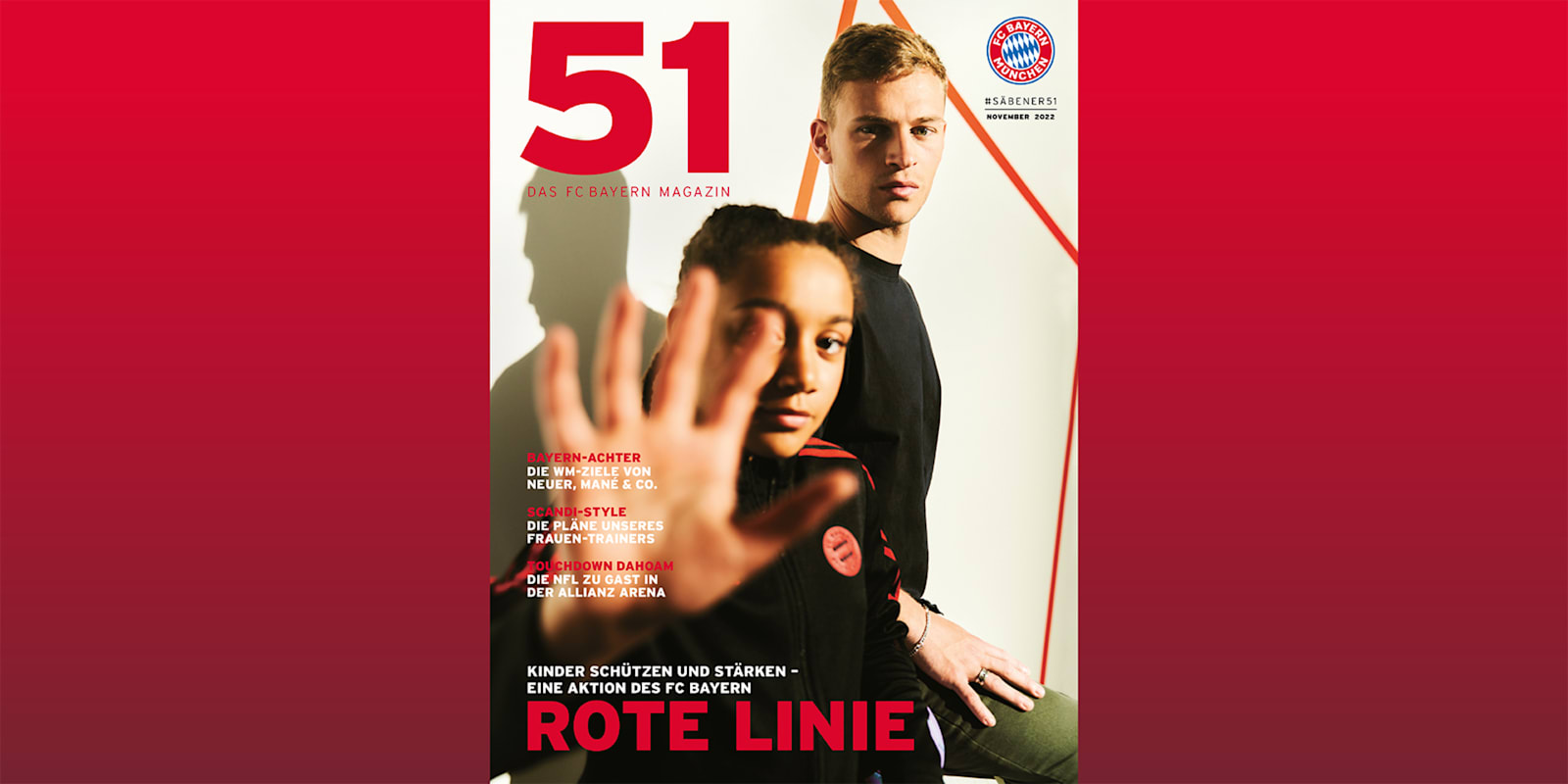 Joshua Kimmich im FC Bayern Magazin 51 November 2022