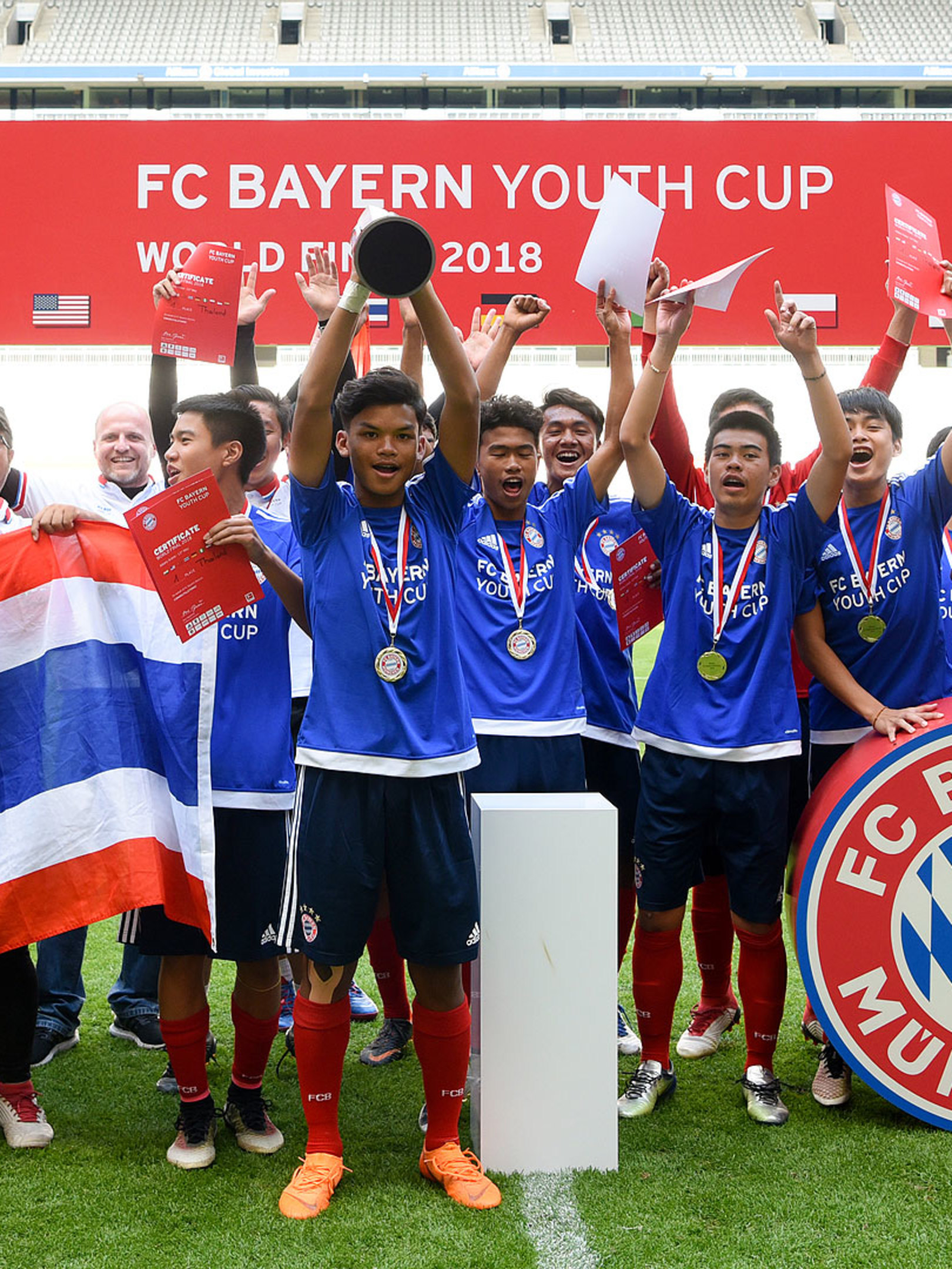 Thailand Retain Fc Bayern Youth Cup Title Fc Bayern Munich Fcb legend klaus augenthaler supervises the project and gives helpful.