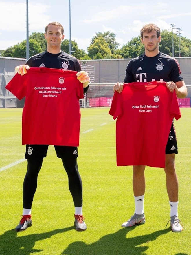 Fc Bayern Players With A Message To The Fans