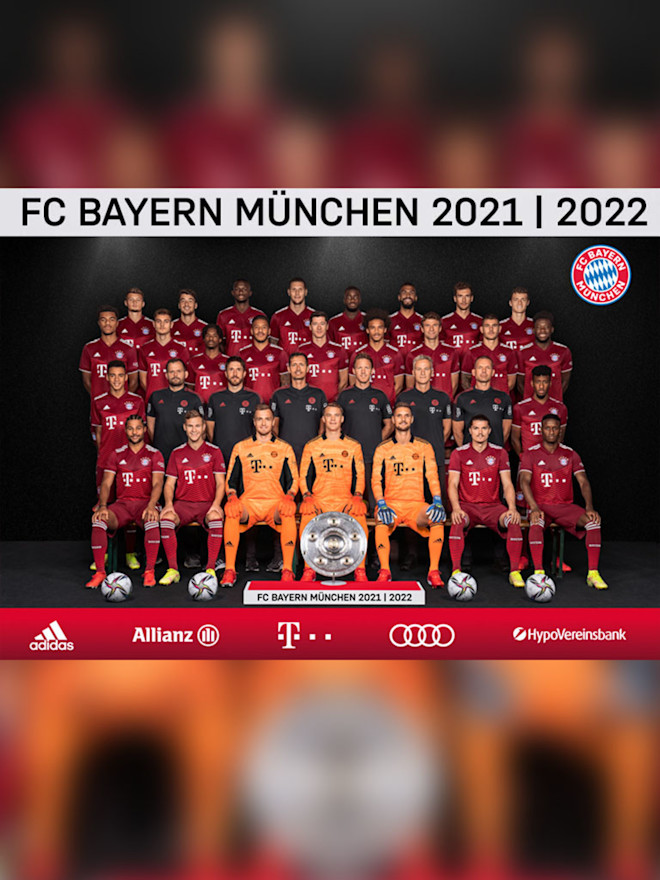 Jetzt Downloaden Das Offizielle Mannschaftsfoto Des Fc Bayern