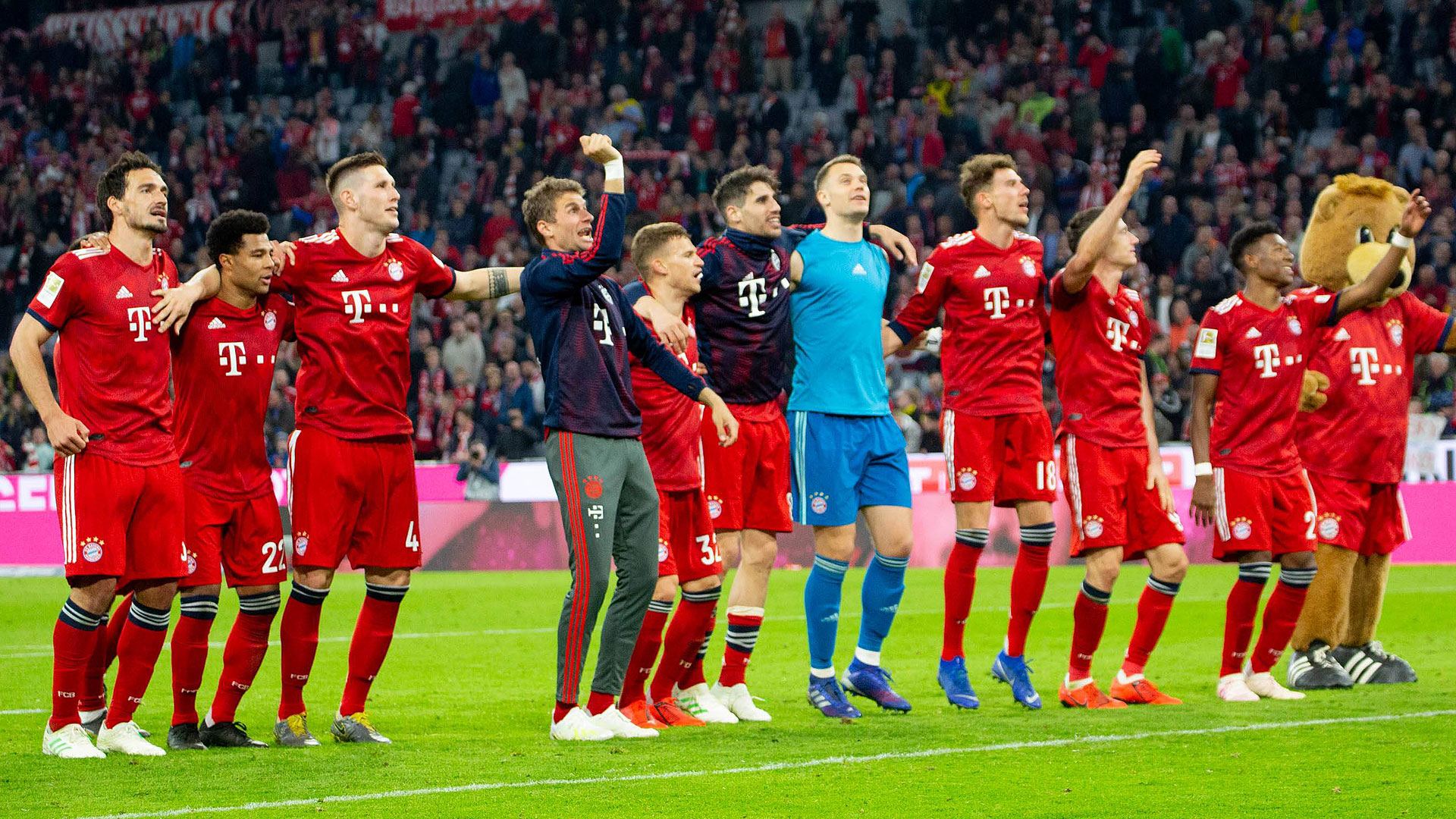 首位争いでの ビックポイント 獲得を喜ぶバイエルン Fc Bayern Munich