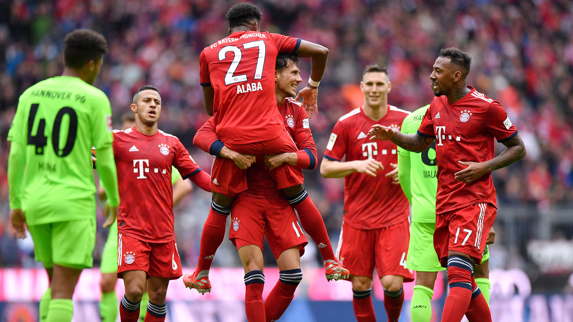 workmanlike reds overcome ten man hannover fc bayern munich