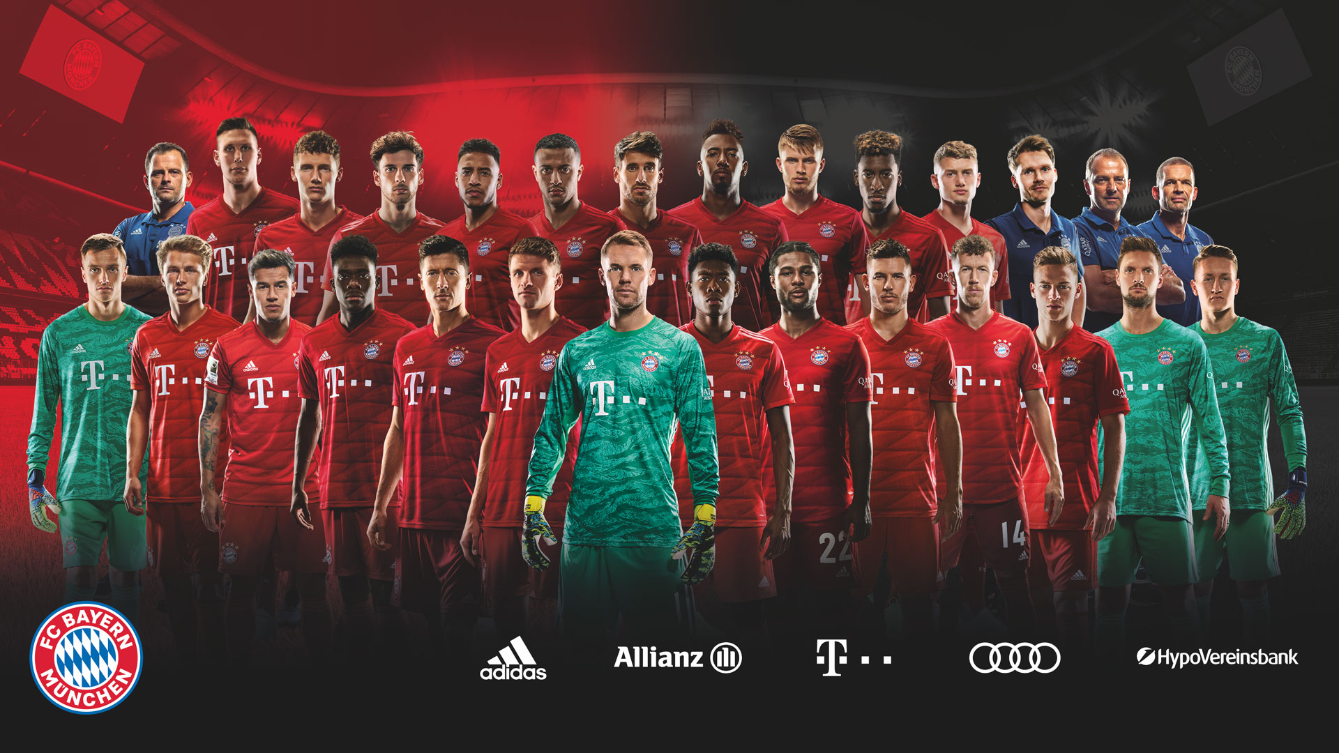 Das offizielle Mannschaftsfoto des FC Bayern FC Bayern München