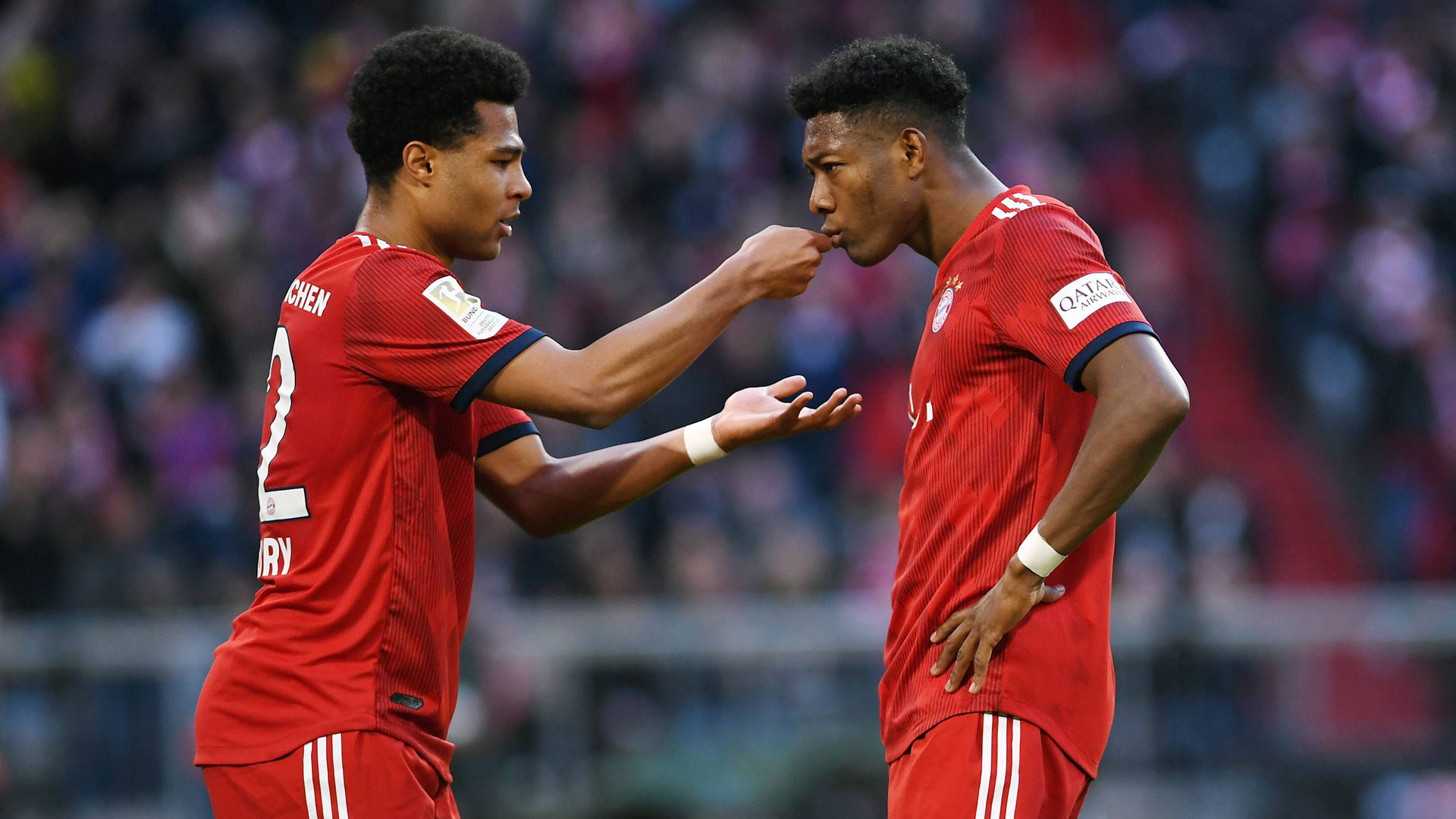 Jubel Alaba Gnabry FC Bayern