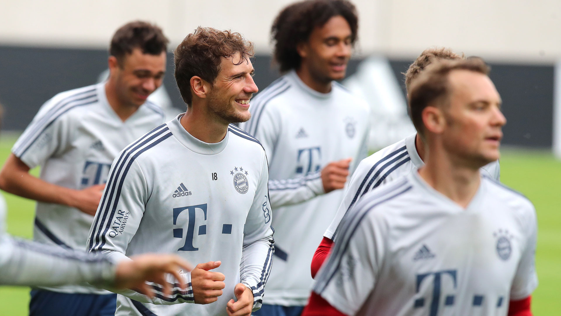 Good Mood In First Training Session At Campus Good Mood In First Training Session At Campus