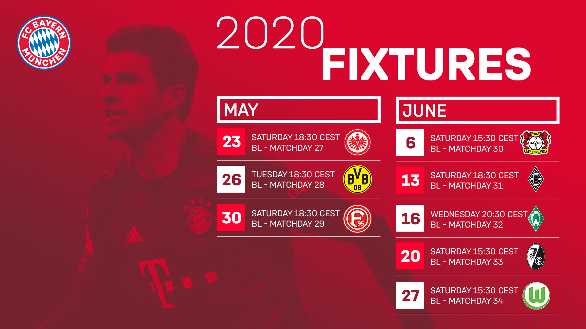 Bundesliga schedule finalised