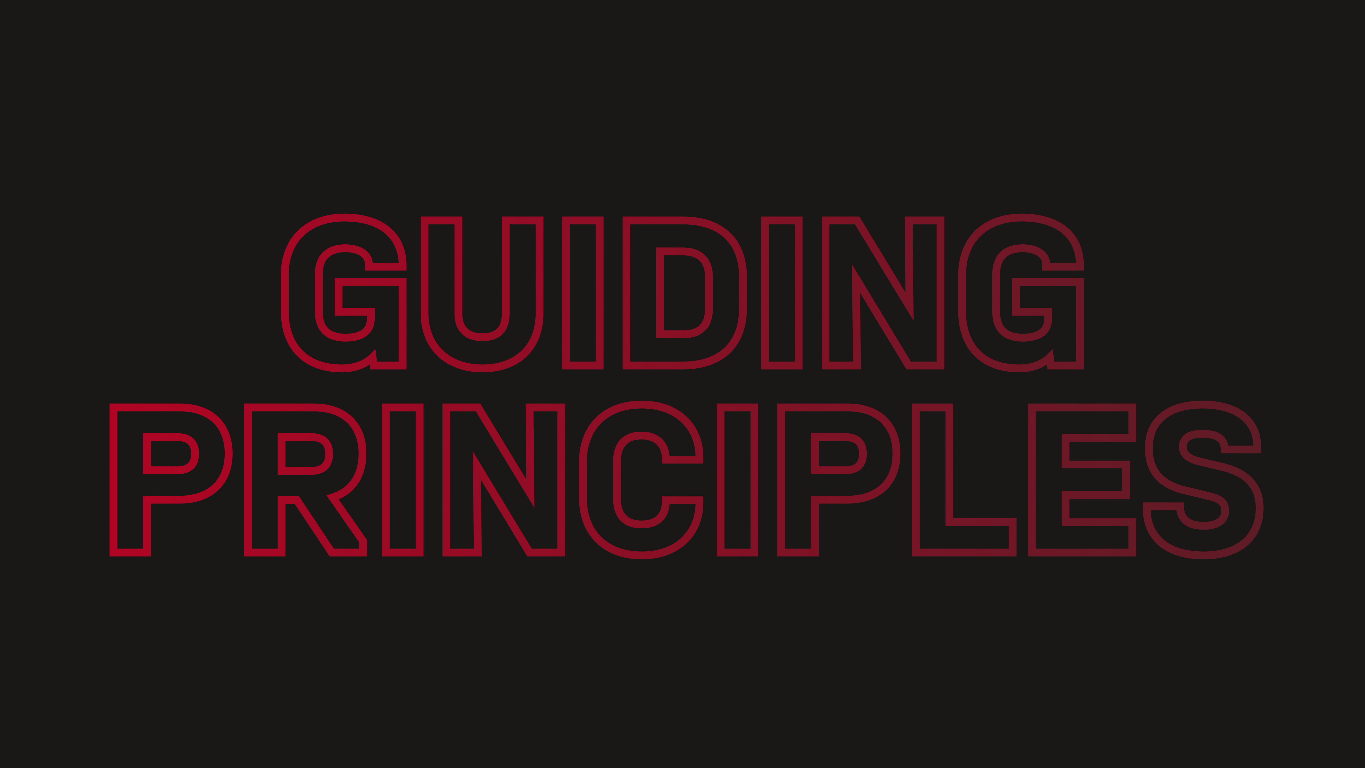 Guiding Principles