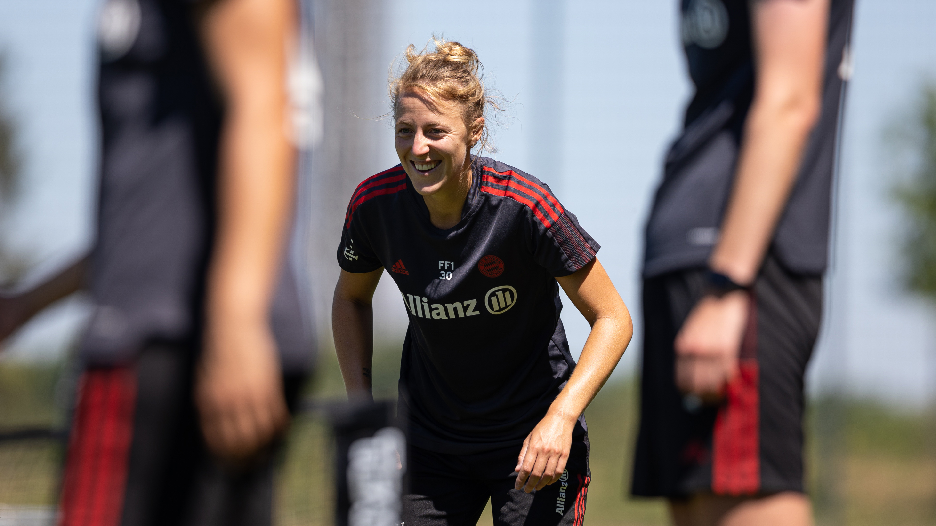 FC Bayern Spielerin Caro Simon beim ersten Training der Vorbereitung.