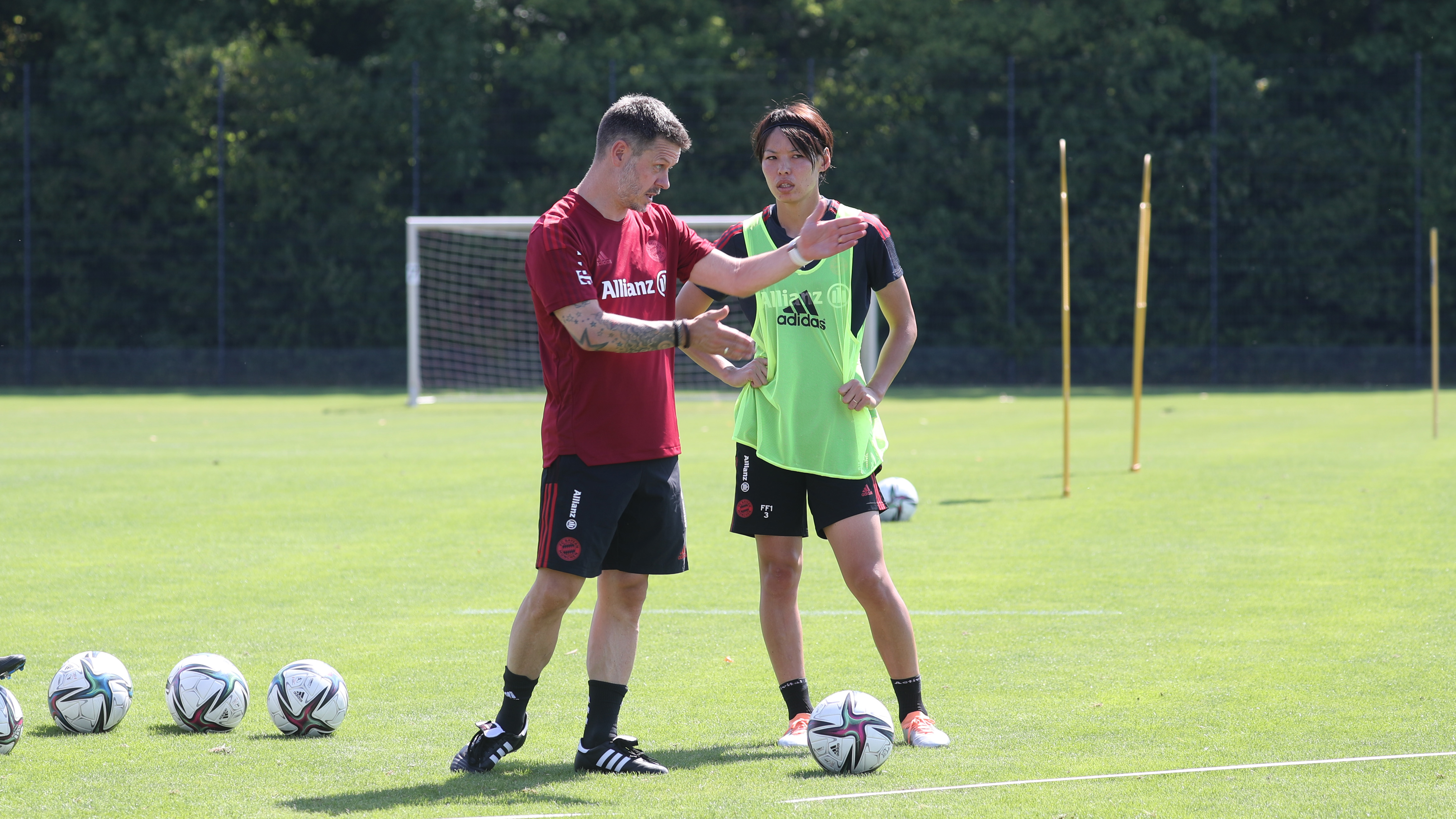 Alexander Straus und Saki Kumagai beim Training