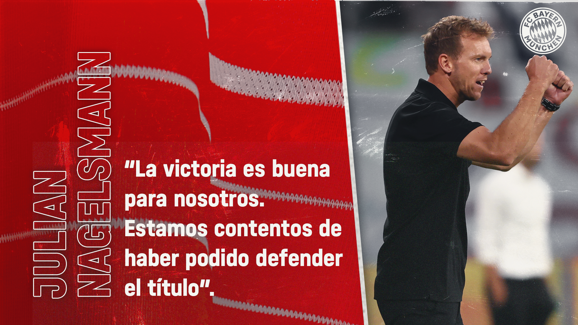 Julian Nagelsmann sobre la victoria en la Supercopa contra el Leipzig